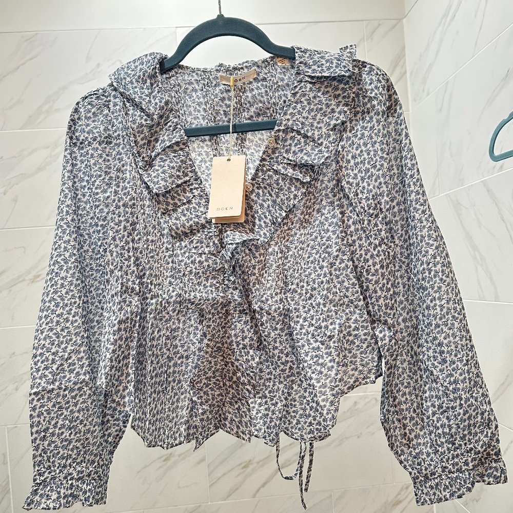 Doen Lenna Top in Bluebell Hillside Bloom (NWT - XS)